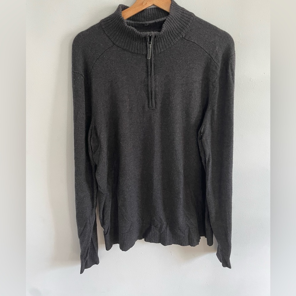Smartwool Men’s 1/4 Zip Pullover Sweater Gray Wool Blend Size L
